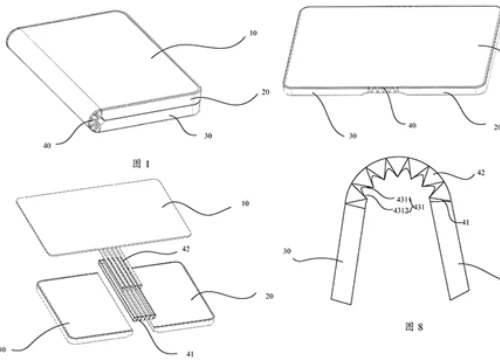 Phác thảo về smartphone màn hình gập của Huawei