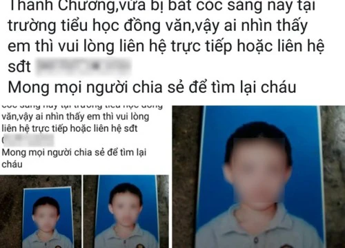 Bác thông tin học sinh tiểu học bị bắt cóc trước cổng trường