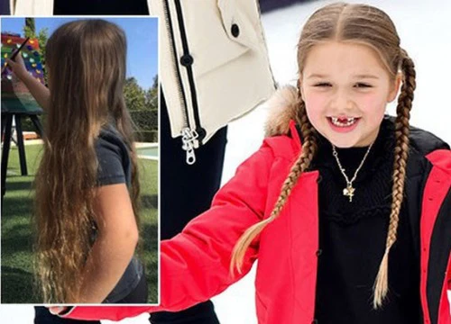 Harper Beckham khoe mái tóc dài như công chúa Rapunzel trong cổ tích, khiến ai cũng trầm trồ