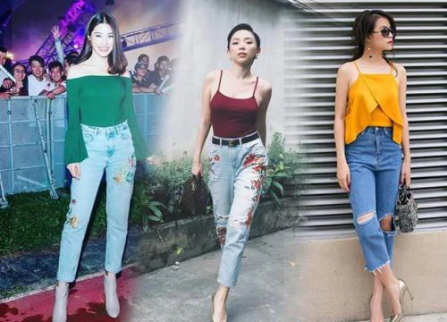 Hãy học Tóc Tiên, Hà Tăng phối màu áo hợp cạ với màu quần jeans