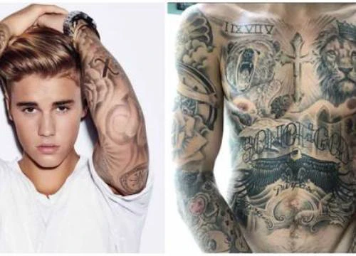 Justin Bieber khoe cận cảnh cơ thể phủ kín hình xăm