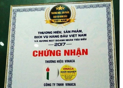 Đơn vị tôn vinh thương hiệu Vinaca từ chối trả lời về số tiền doanh nghiệp hỗ trợ