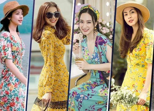 Item nào đang 'phá đảo' Vbiz hè này? Xin thưa đó chính là những chiếc đầm hoa sặc sỡ