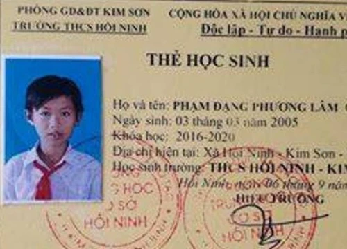 Nam sinh lớp 7 mang cặp sách đi học rồi... mất tích