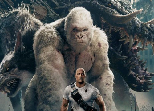 Ngắm nhìn The Rock so cơ cùng quái thú trong bom tấn xôi thịt "Rampage"