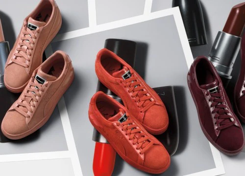 BST sneaker Puma x MAC: đã toàn màu đẹp lại còn tương ứng với màu son đình đám của MAC, hội con gái không thể không mê