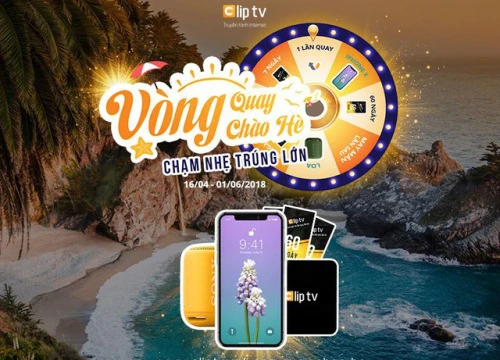 Cơ hội nhận iPhone X cùng hàng trăm quà tặng hấp dẫn khác tới người dùng dịch vụ Clip TV