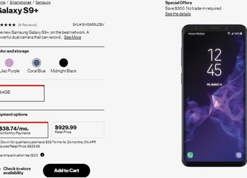 Galaxy S9+ và Galaxy Note 8 giảm giá gần 7 triệu đồng