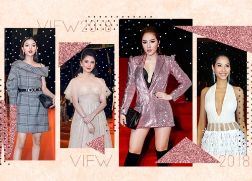 Hoàng Thùy diện đồ sexy, đối lập Mâu Thủy 'kín như bưng' dẫn đầu top sao đẹp của VIFW 2018