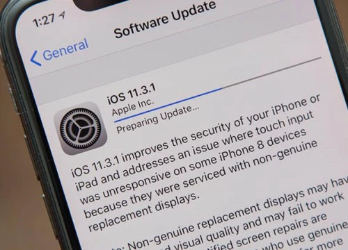 Đã có iOS 11.3.1, chữa lỗi khiến nhiều iPhone 8 bị tê liệt