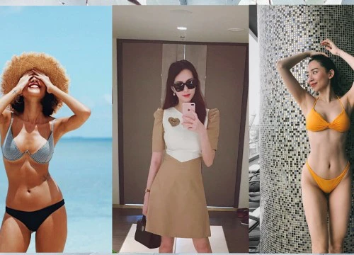 Tóc Tiên, Minh Triệu 'đọ' ba vòng với bikini, Đặng Thu Thảo khoe dáng 'nuột' sau khi sinh con đầu lòng