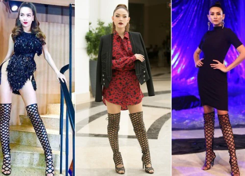 Minh Hằng &#8220;đụng&#8221; cùng kiểu boots với Hà Hồ và Võ Hoàng Yến: Chỉ thấy tội cho cô gái đó!