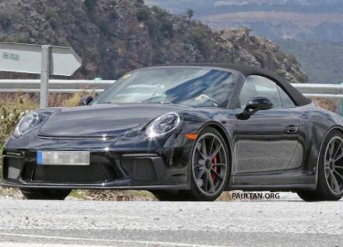 Porsche 911 GT3 mui trần lộ hình ảnh chạy thử tại châu Âu