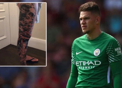 Ederson khoe hình xăm mới tuyệt đẹp