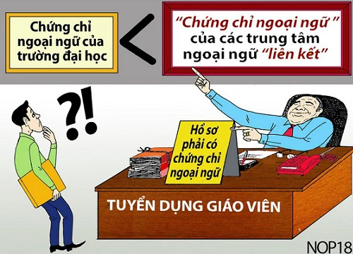 Băn khoăn chứng chỉ ngoại ngữ giáo viên