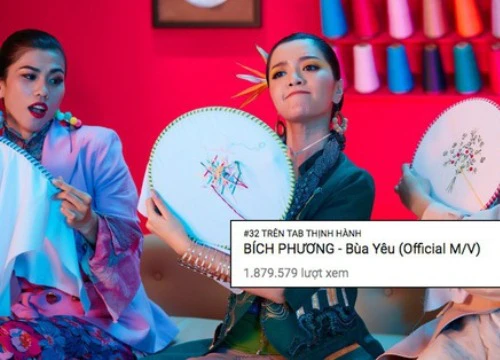 "Bùa yêu" của Bích Phương cũng đã lan tỏa vào Trending Youtube Nhật Bản