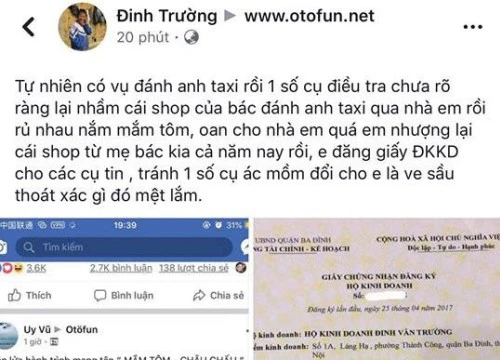 Chủ cửa hàng bị ném mắm tôm oan sau vụ tài xế Mercedes đánh taxi Mai Linh