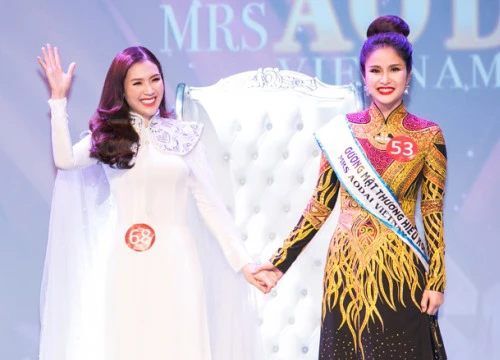 Phí Thùy Linh vượt vợ cũ Phan Thanh Bình, đăng quang Mrs Áo dài 2018