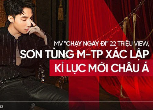 Sơn Tùng xác lập kỷ lục Châu Á, trở thành ca sĩ có lượt xem MV nhiều nhất thế giới