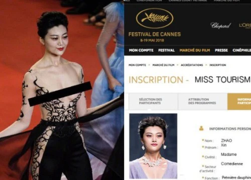 Sự thật bẽ bàng về tấm vé tới Cannes của mỹ nhân Trung Quốc "chơi trội" lộ nhũ hoa tại thảm đỏ