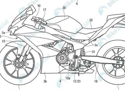 Lộ ảnh bằng sáng chế Suzuki GSX-R300, sắp trình làng