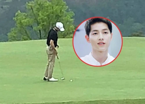 Đưa vợ đi nghỉ dưỡng cùng gia đình, Song Joong Ki thảnh thơi đi đánh golf