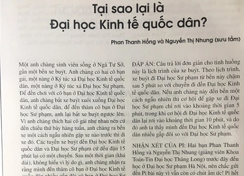 Bài toán kỳ lạ về chàng sinh viên có 2 cô bạn gái trên tạp chí của giáo sư Ngô Bảo Châu khiến dân mạng lú lẫn