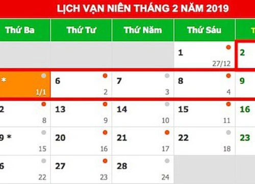 Chốt phương án nghỉ Tết Nguyên đán 2019 trình Thủ tướng