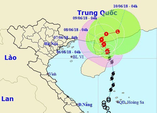 Ảnh hưởng bão số 2, vùng biển Quảng Trị - Quảng Ngãi gió giật mạnh