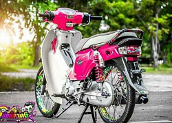 Huyền thoại Honda Dream độ loạt đồ chơi, màu hồng tươi