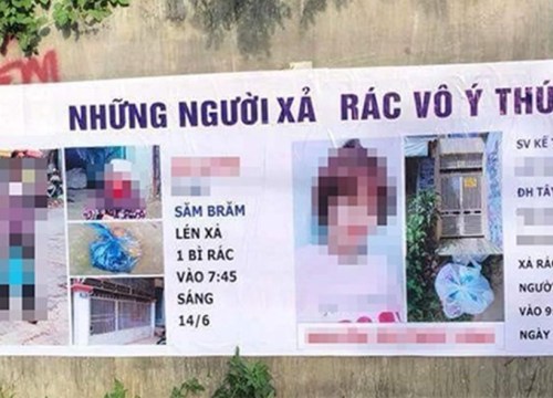 Bêu tên người xả rác: Người treo băngrôn phải xin lỗi người bị bêu tên?