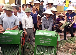 Máy tuốt lạc cho nông dân cơ giới hóa trong việc bứt củ lạc khỏi cây ở Việt Nam