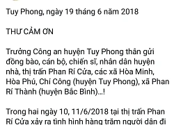 Trưởng Công an huyện lên Facebook cảm ơn người dân Bình Thuận