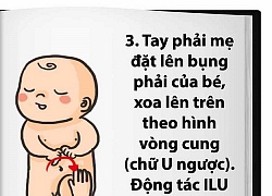 5 bước mát - xa trị dứt đầy hơi và táo bón ở trẻ siêu nhanh