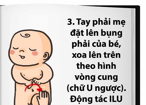 5 bước mát - xa trị dứt đầy hơi và táo bón ở trẻ siêu nhanh