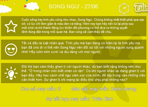 Thứ Tư (27/6) của bạn: Song Ngư không cần quá phô trương; Bảo Bình nhiều suy nghĩ...