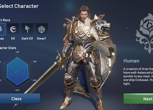 Lineage 2 Revolution: Chọn nhân vật nào cho khỏe nhất?