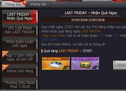 CFL: Last Friday quà ngập tràn