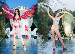 Phan Thị Mơ giành huy chương Vàng trong phần thi trình diễn bikini