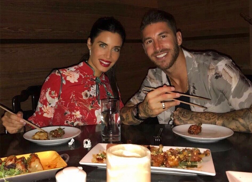 Ramos vui bên vợ nhưng không quên rèn thể lực