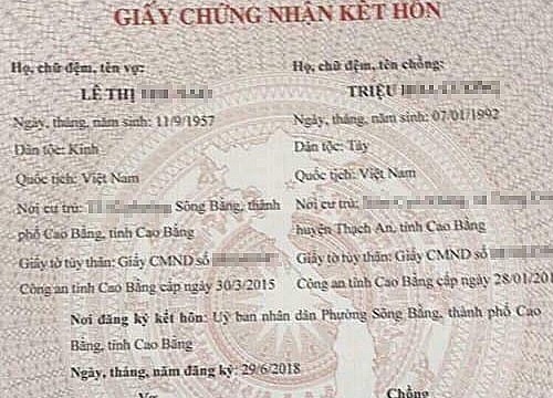 'Tung' lên MXH giấy kết hôn của cặp vợ hơn chồng 35 tuổi ở Cao Bằng phạm tội gì?