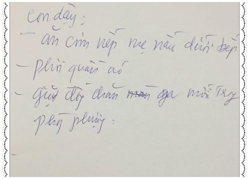Những ông bố bà mẹ đáng yêu: Ra khỏi nhà là viết giấy dặn con đủ thứ
