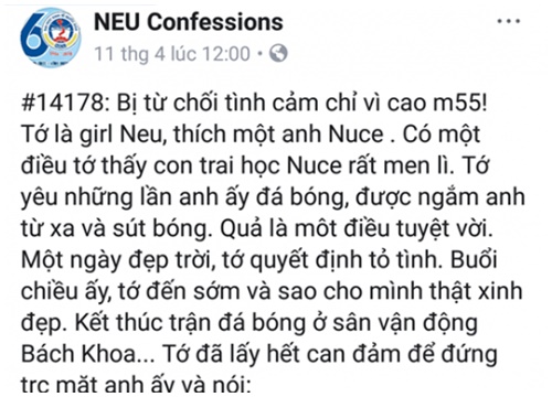 Cô nàng bất ngờ bị từ chối tình cảm chỉ vì cao 1m55