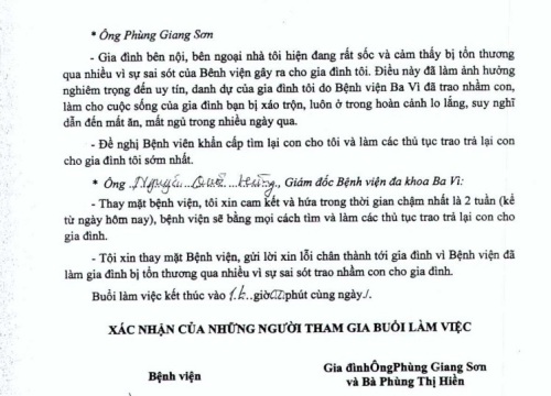 Cú sốc sau 6 năm nuôi con: Bệnh viện Ba Vì trao nhầm trẻ sơ sinh!