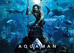 Aquaman chỉ huy đàn cá mập hung dữ trong poster chính thức đầu tiên