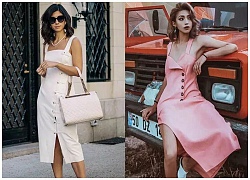 Sau cơn sốt váy trắng Zara, loạt váy liền cài khuy trước với đủ kiểu dáng đang đốn tim các nàng