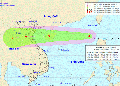 Tin mới nhất về bão số 3: Bão Sơn Tinh di chuyển rất nhanh, sẽ ảnh hưởng đến toàn Bắc Bộ