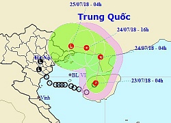 Áp thấp nhiệt đới đổ bộ vào đảo Hải Nam - Trung Quốc