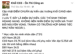 Điểm chuẩn dự kiến vào khối trường công an trên mạng xã hội là không chính xác