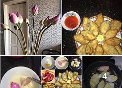 Hoa sen chiên giòn, món snack &#8220;mới keng&#8221; hút hơn ngàn &#8220;like&#8221; trên MXH